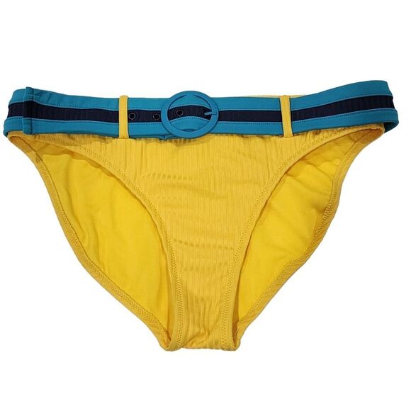 Jessica Simpson Womens Yellow And Blue Belted Tankini Bottom Size M‎ New - Picture 7 of 7